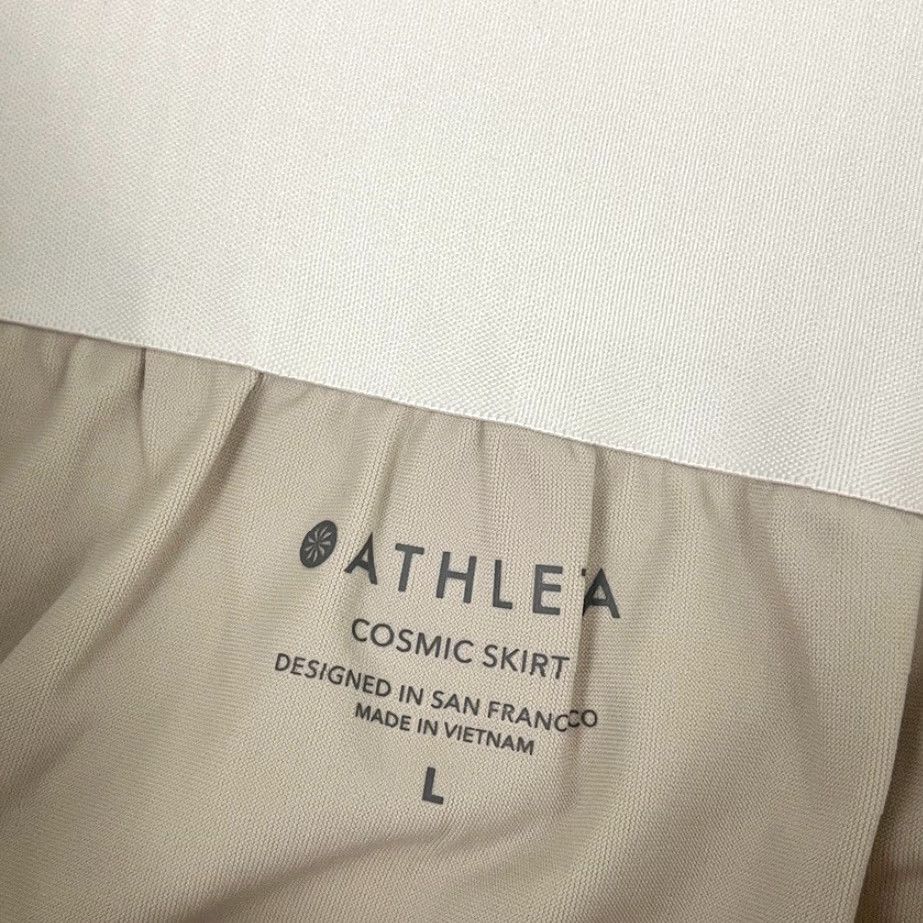 Athleta Athleta Skirt Womens L Beige Active Casual Knee Length Elastic Waist Breathable Athletic Hi Low 32 in W32 L26 Size 24" / US 00 / IT 34 - 2 Thumbnail
