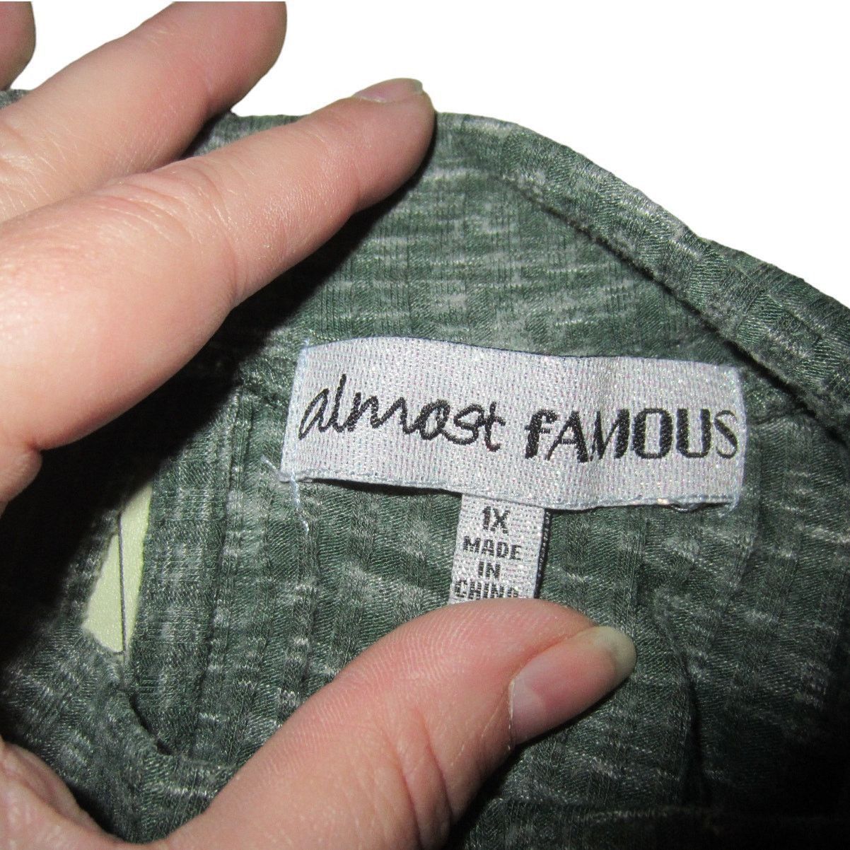 Almost Famous Minimalist Green Sleeveless Swing Dress Almost Famous 1X Size XXL / US 16-18 / IT 52-54 - 5 Thumbnail