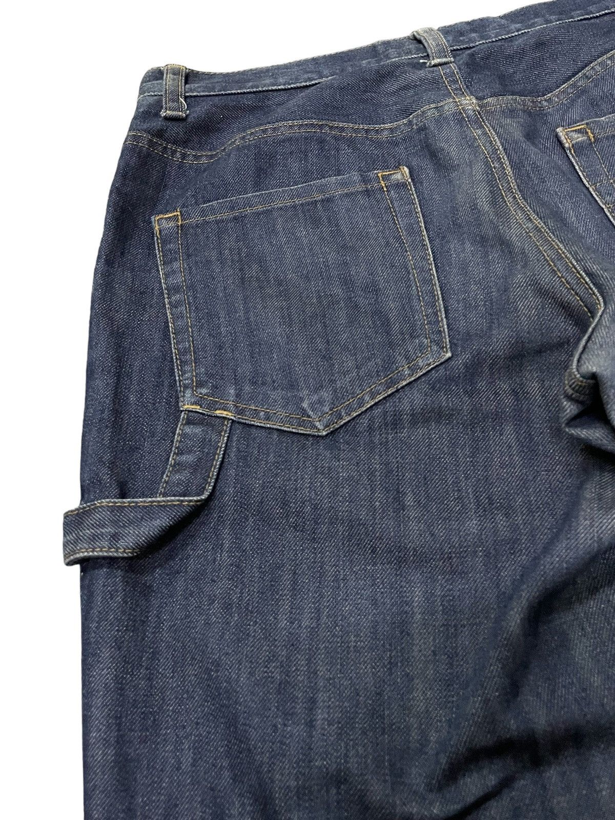 Issey Miyake × Japanese Brand × Tete Homme Tete Homme Carpenter Leather Trimmed Flared Jeans Size US 31 - 9 Thumbnail