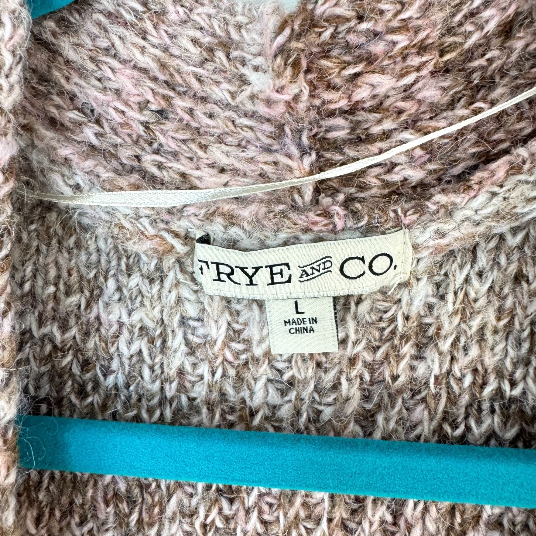 Frye Frye and Co. Cardigan Sweater Womens Large Pink Ombre Long Sleeve Knit Fringe Size L / US 10 / IT 46 - 4 Thumbnail