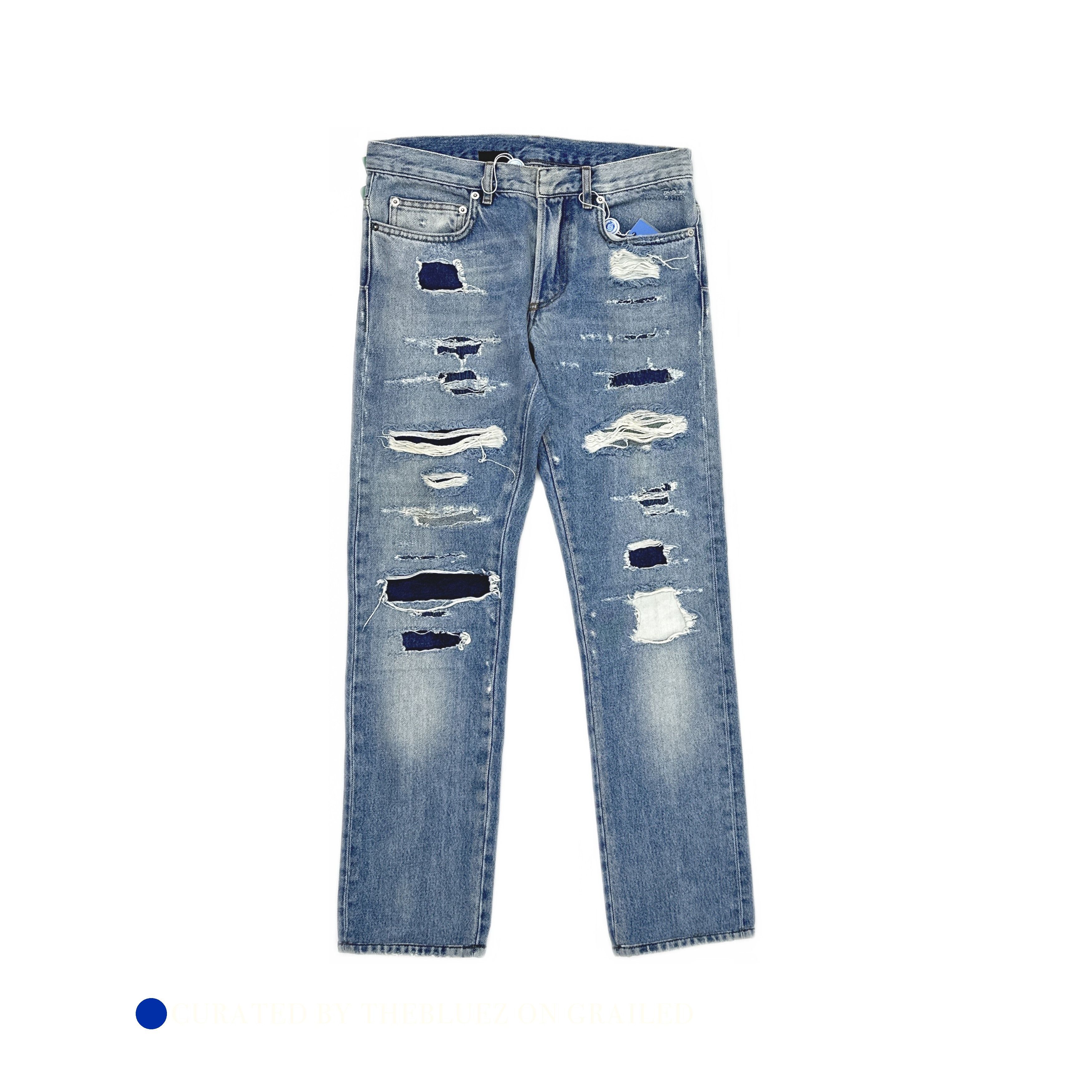 Dior Distressed Blue Denim Jeans Size US 32 / EU 48 - 1 Thumbnail