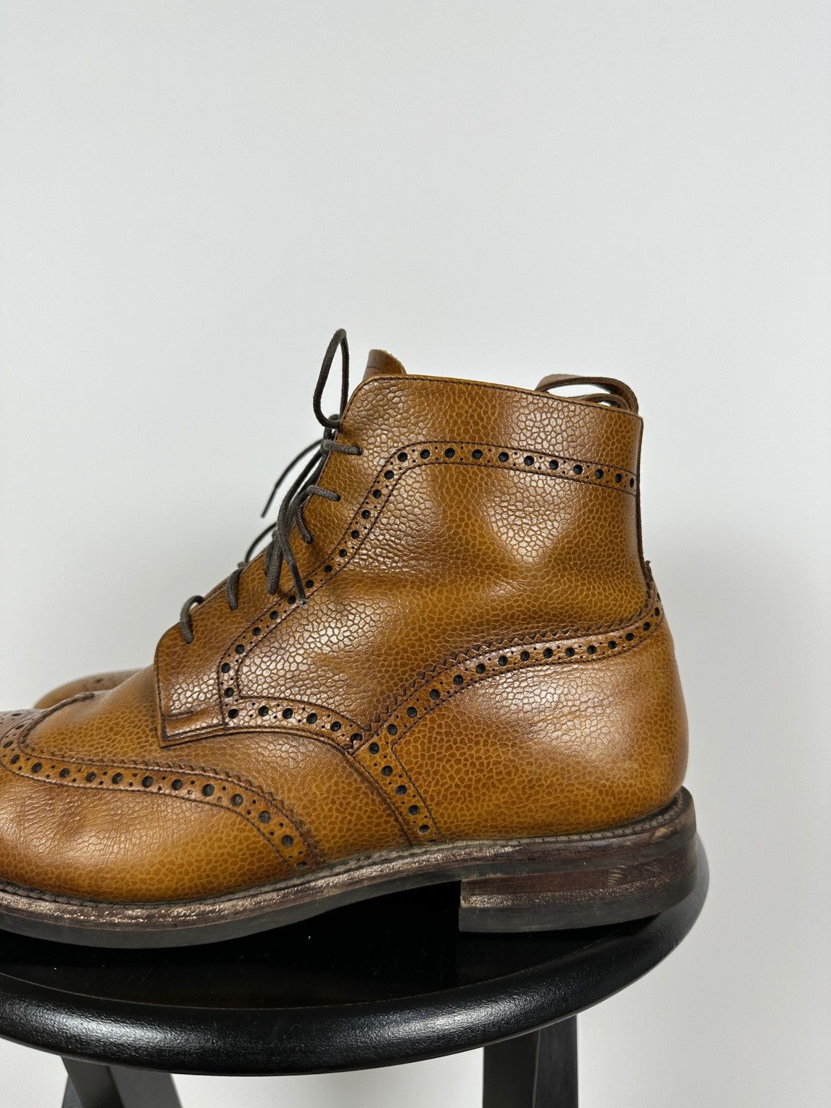 Loake Loake George Brown Leather Derby Brogue Boots Shoes Size US 10 / EU 43 - 16 Thumbnail