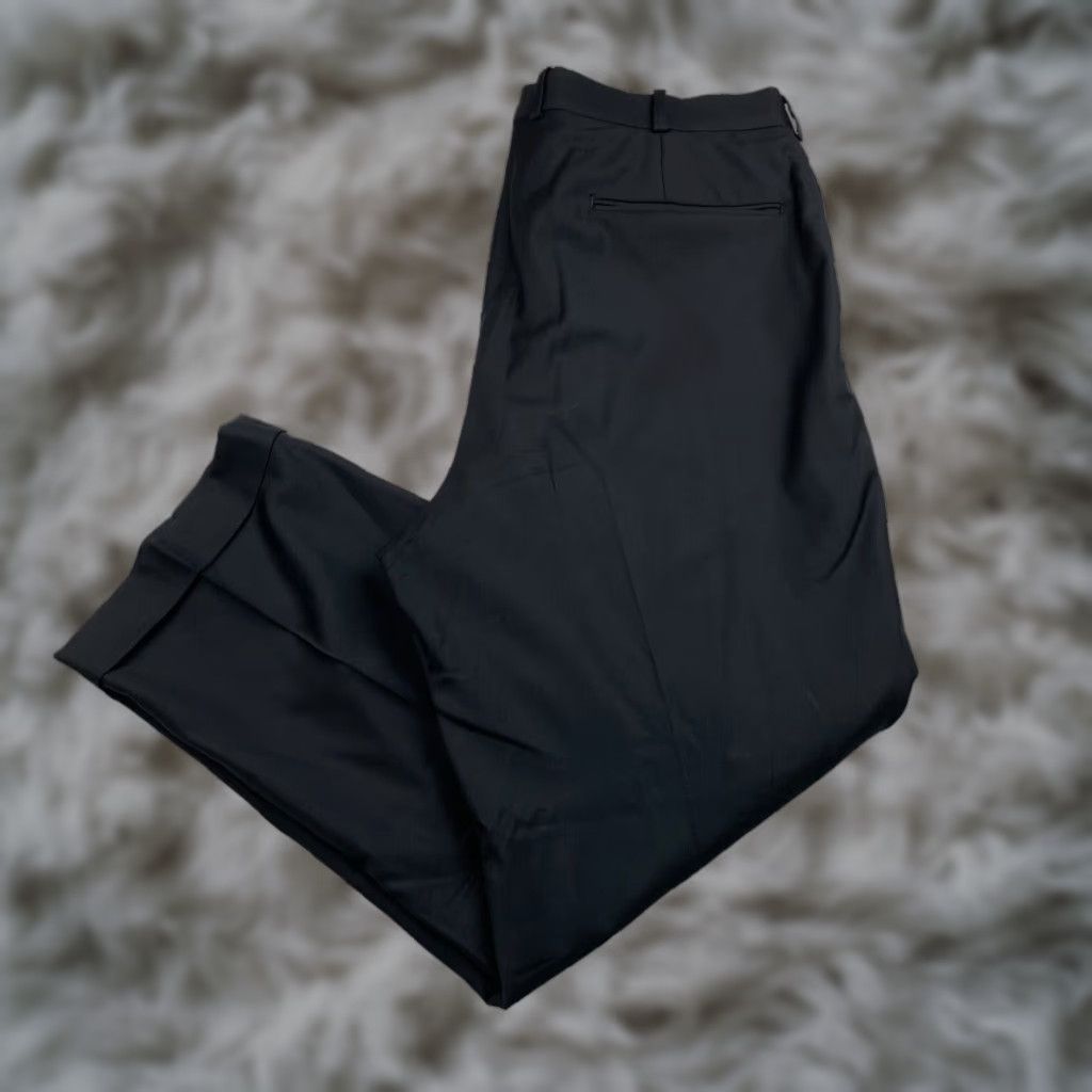 black dress male pants Men's Black Pleated Front Dress Pants main image 1