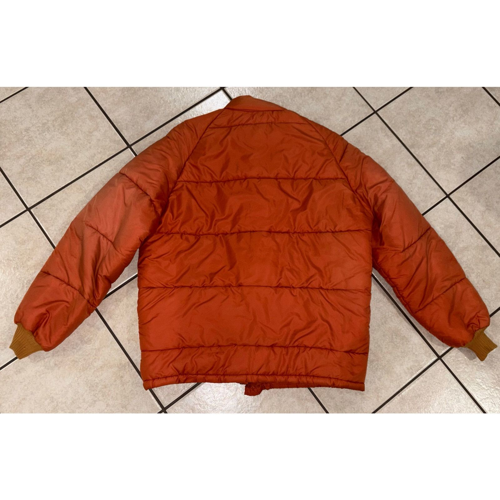 Vintage Vintage puffer zip jacket orange waterproof polyester M Size US M / EU 48-50 / 2 - 9 Thumbnail