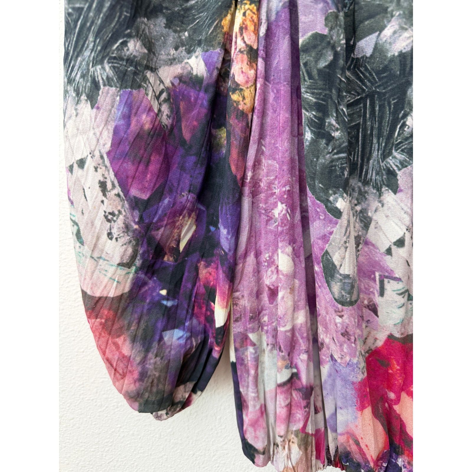 Alice + Olivia Alice + Olivia Womens Purple Silk Peasant Blouse XS Size XS / US 0-2 / IT 36-38 - 8 Thumbnail