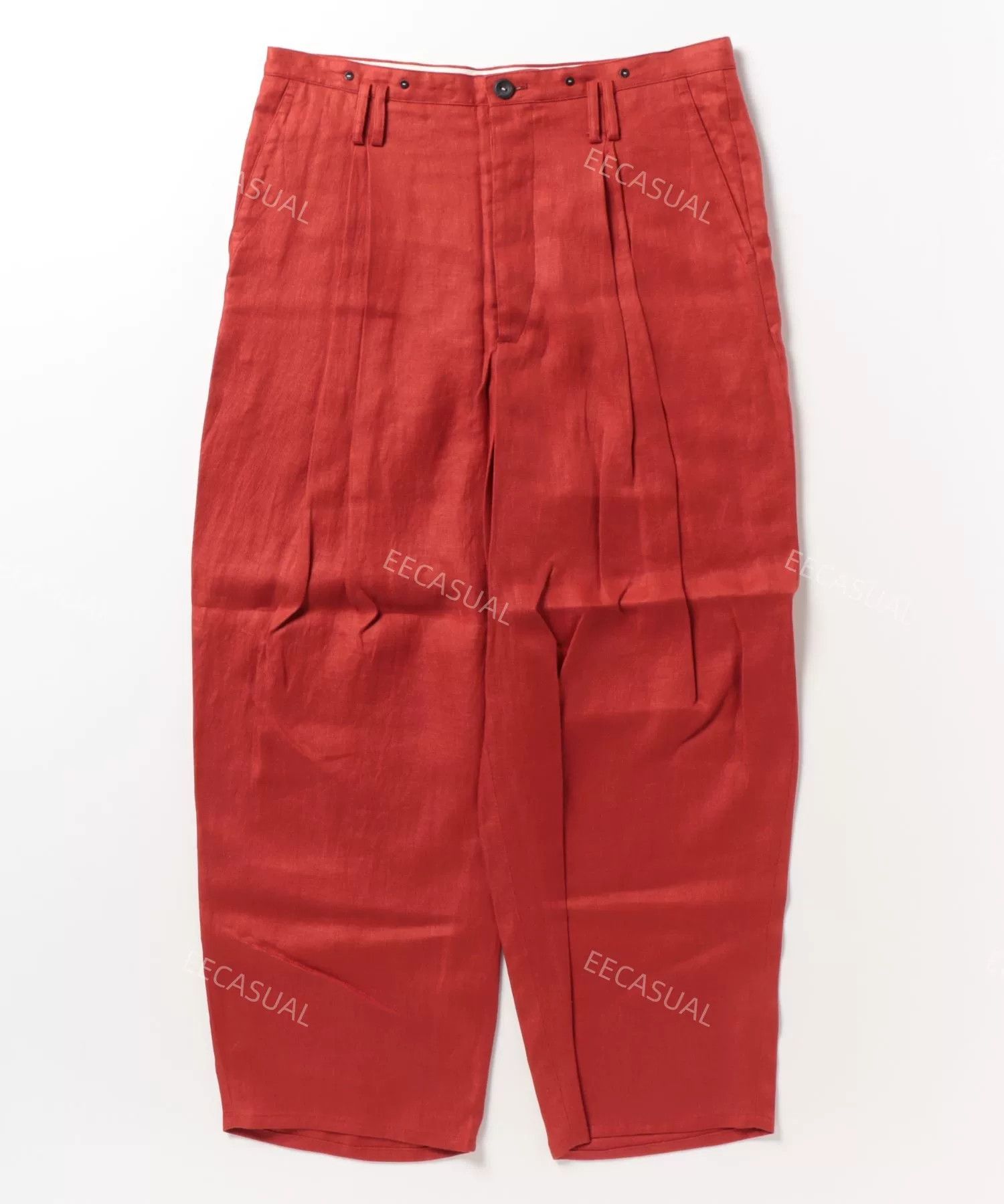 KIJIMA TAKAYUKI Suzuki Takayuki Red Wide-Legged Pants Size US 30 / EU 46 - 1 Thumbnail
