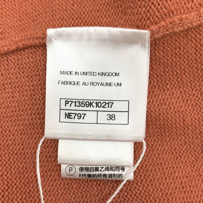 Chanel Chanel Orange cashmere V-neck sleeveless single-breasted l Size S / US 4 / IT 40 - 8 Thumbnail
