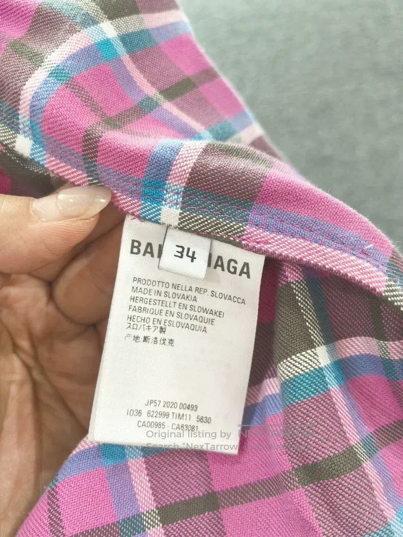 Balenciaga Balenciaga Checked Shirt Size XXS / US 00 / IT 34 - 4 Thumbnail
