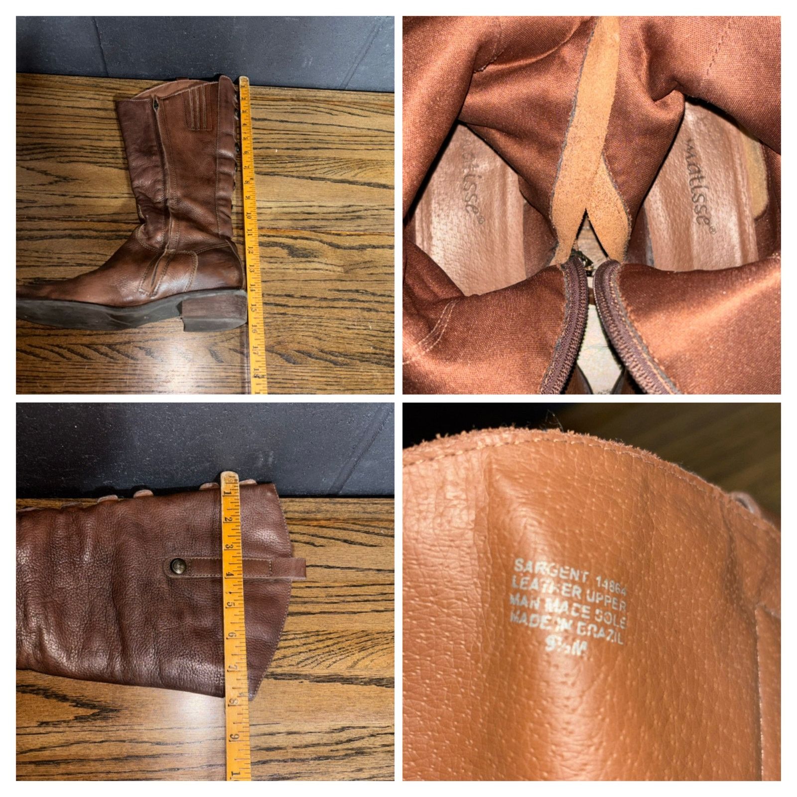 Matisse Matisse Women’s 9.5 Brown Leather Knee-High Riding Boots Size US 9.5 / IT 39.5 - 3 Thumbnail