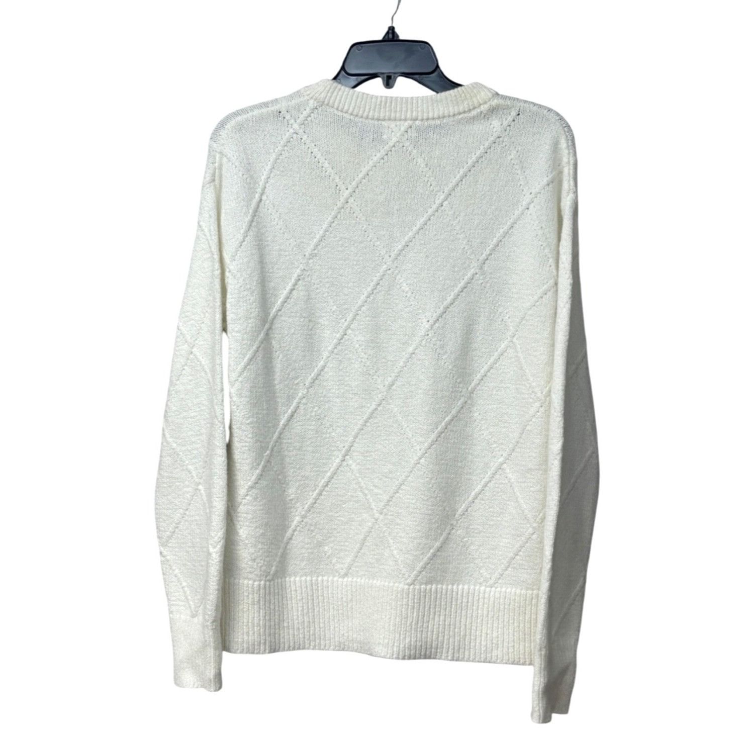 Other Caslon Diamond Cable Knit Sweater In Ivory Cloud, Sz. M Size M / US 6-8 / IT 42-44 - 5 Thumbnail