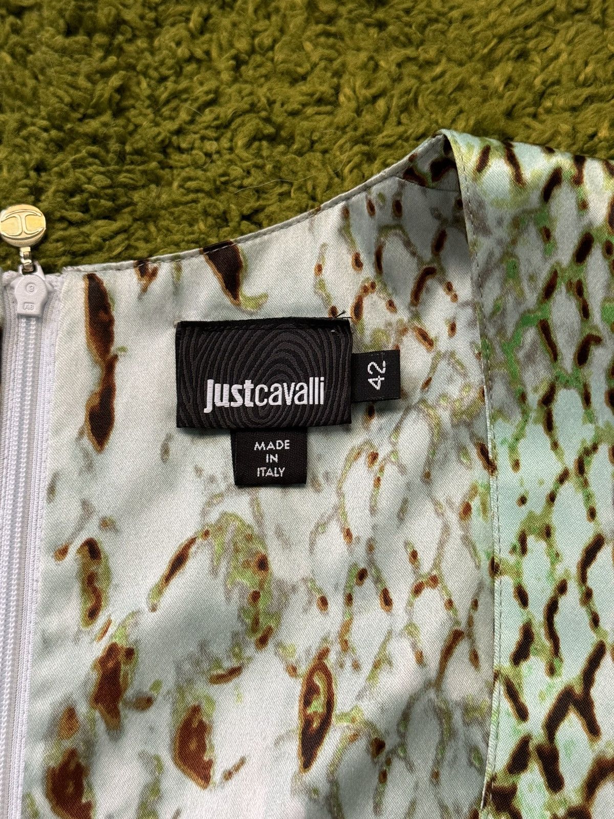 Designer × Just Cavalli × Roberto Cavalli Just Cavalli 2000s vintage snake skin pattern dress Size M / US 6-8 / IT 42-44 - 4 Thumbnail