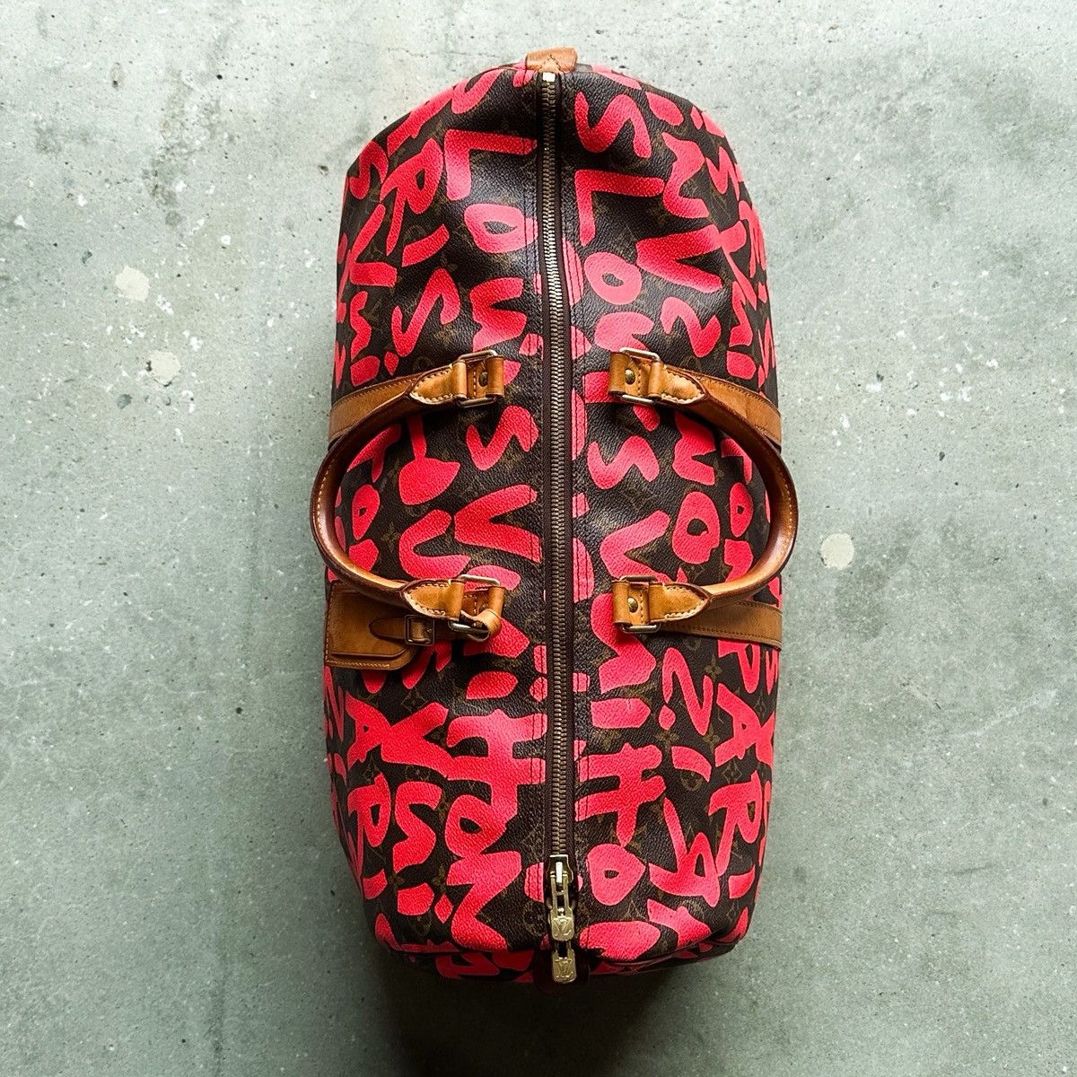Louis Vuitton × Stephen Sprouse LV Stephen Sprouse Monogram Graffiti Keepall 50 Duffle Bag Size ONE SIZE - 4 Thumbnail