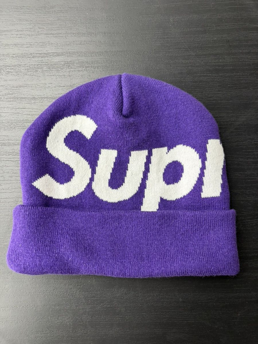 Supreme Supreme Big Logo Beanie Purple (FW25) Size ONE SIZE - 1 Thumbnail