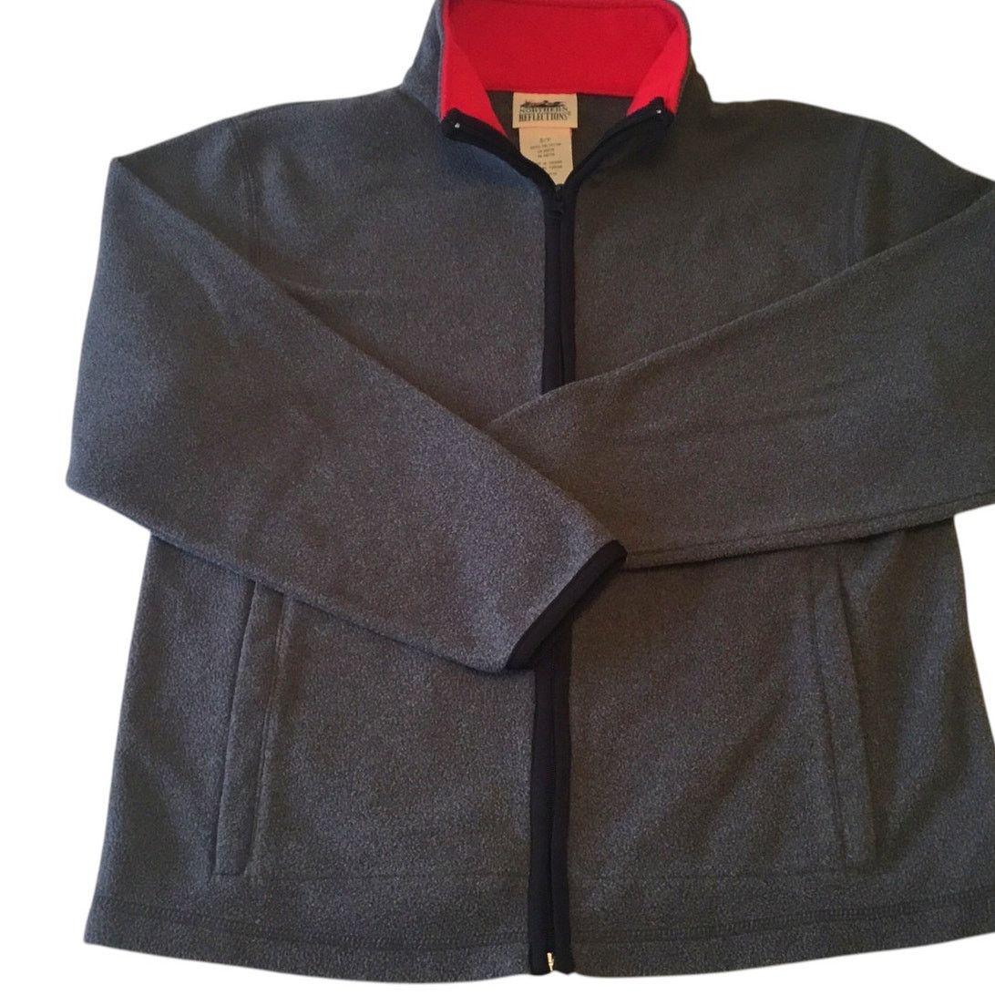 Northern Reflections Northern Reflections Fleece Full Zip Pockets Gray Red Medium Size S / US 4 / IT 40 - 1 Thumbnail
