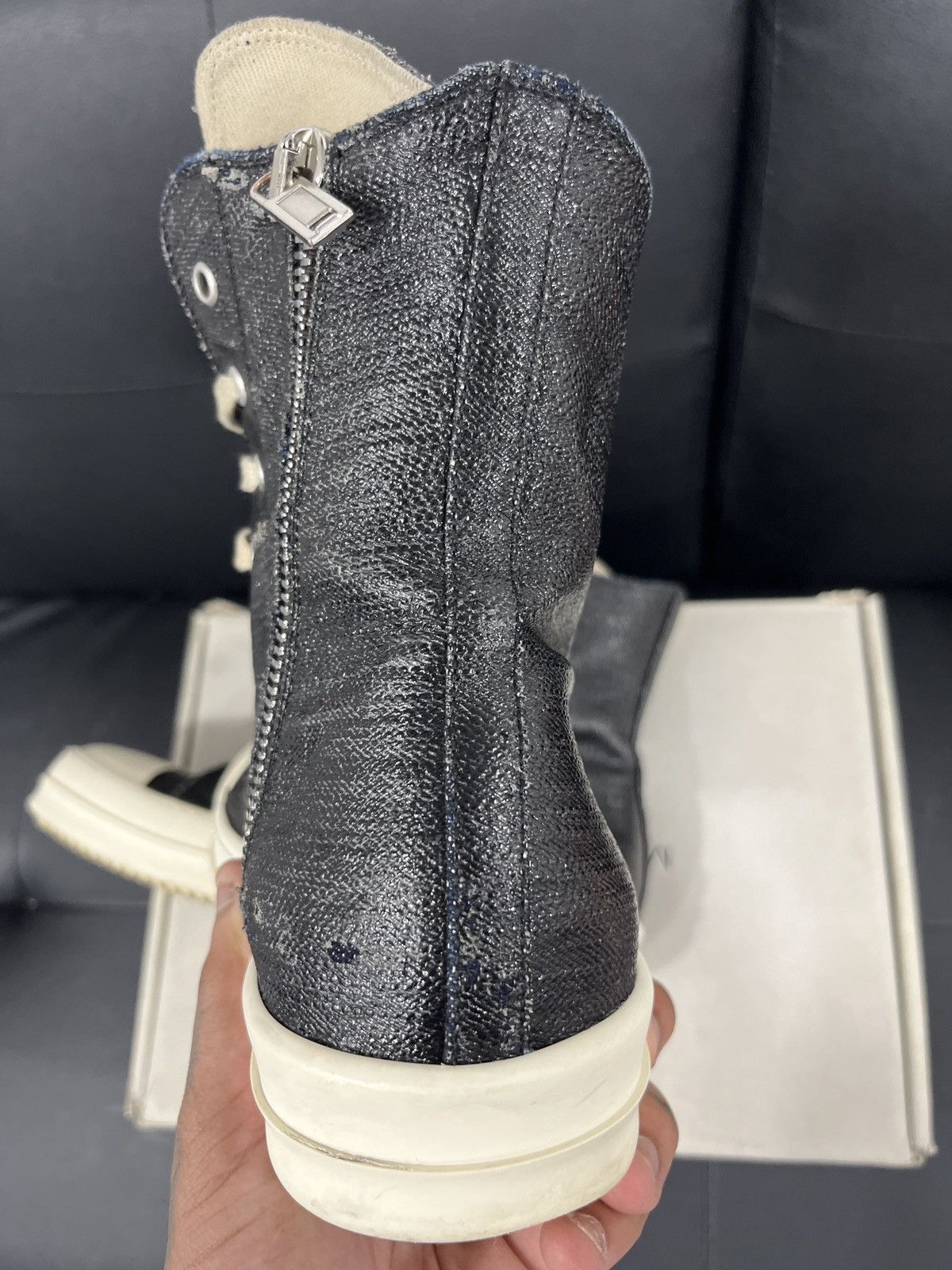 Rick Owens Hi Top Dark Shadow Rick Owens Size US 8 / EU 41 - 12 Thumbnail