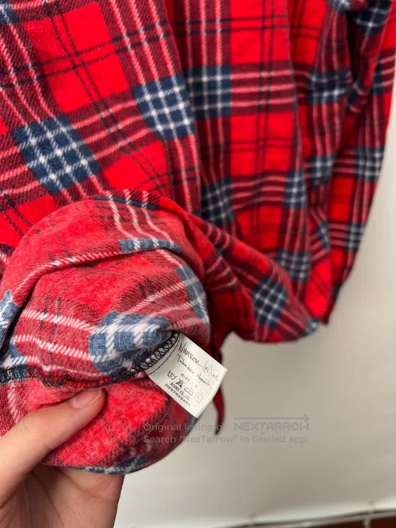 Number (N)ine Number (N)ine Flannel Plaid Red Shirt Size US M / EU 48-50 / 2 - 7 Thumbnail