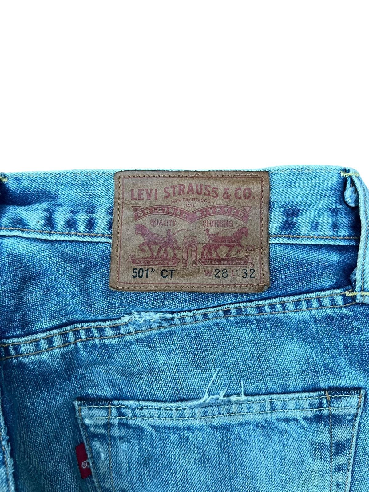 Levi's × Levi's Vintage Clothing Vintage Levi’s 501 Buttonfly Distressed Straight Leg Jeans Size US 29 - 11 Thumbnail