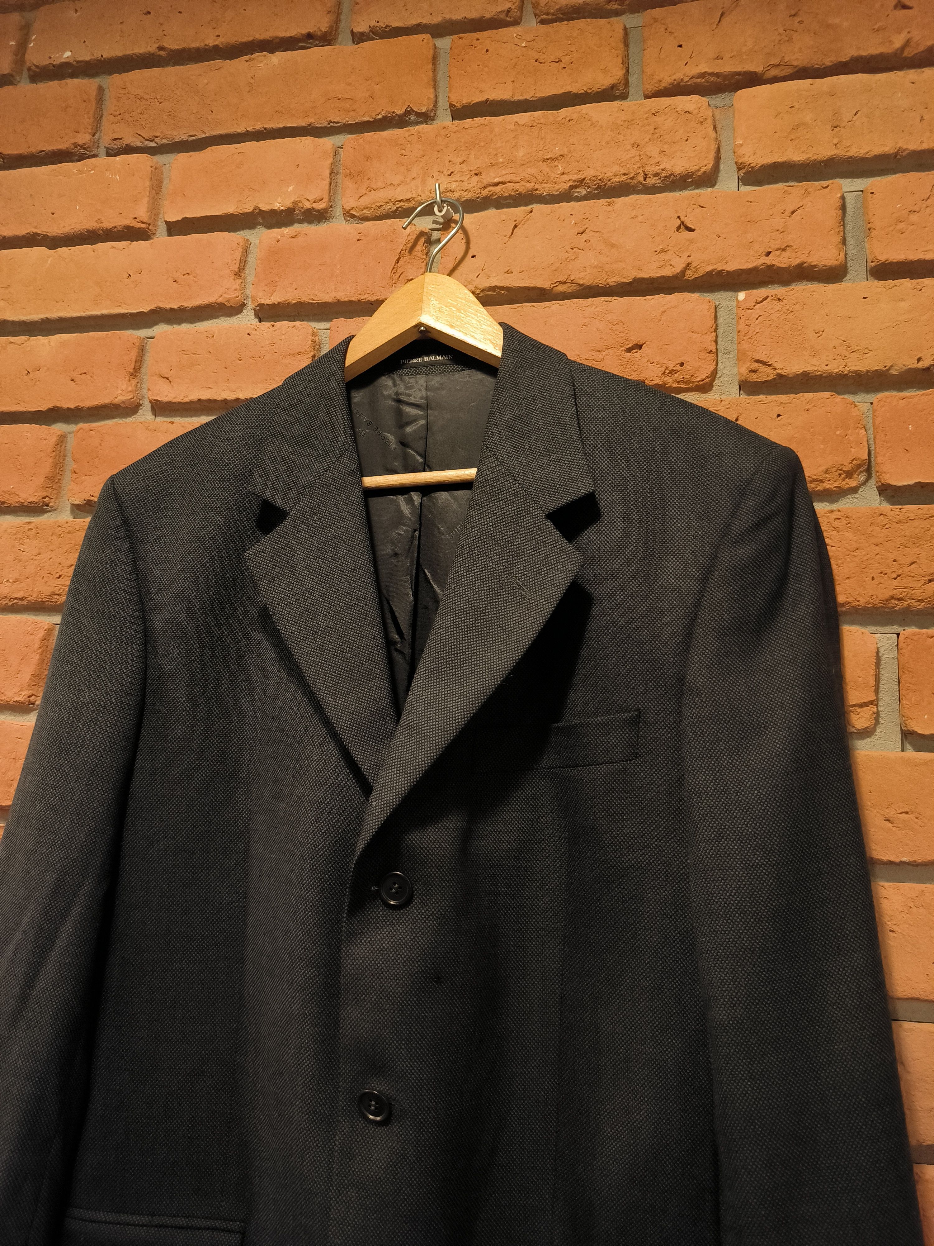 Pierre Balmain Pierre Balmain Suit Jacket Multilogo Pattern Logo Black Size 50R - 3 Thumbnail