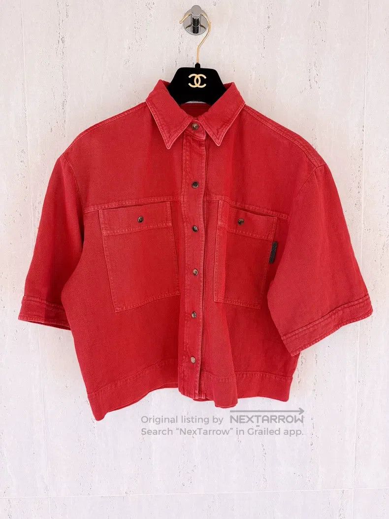Brunello Cucinelli Brunello Cucinelli Red cotton linen short jacket Size XXS / US 00 / IT 34 - 1 Thumbnail