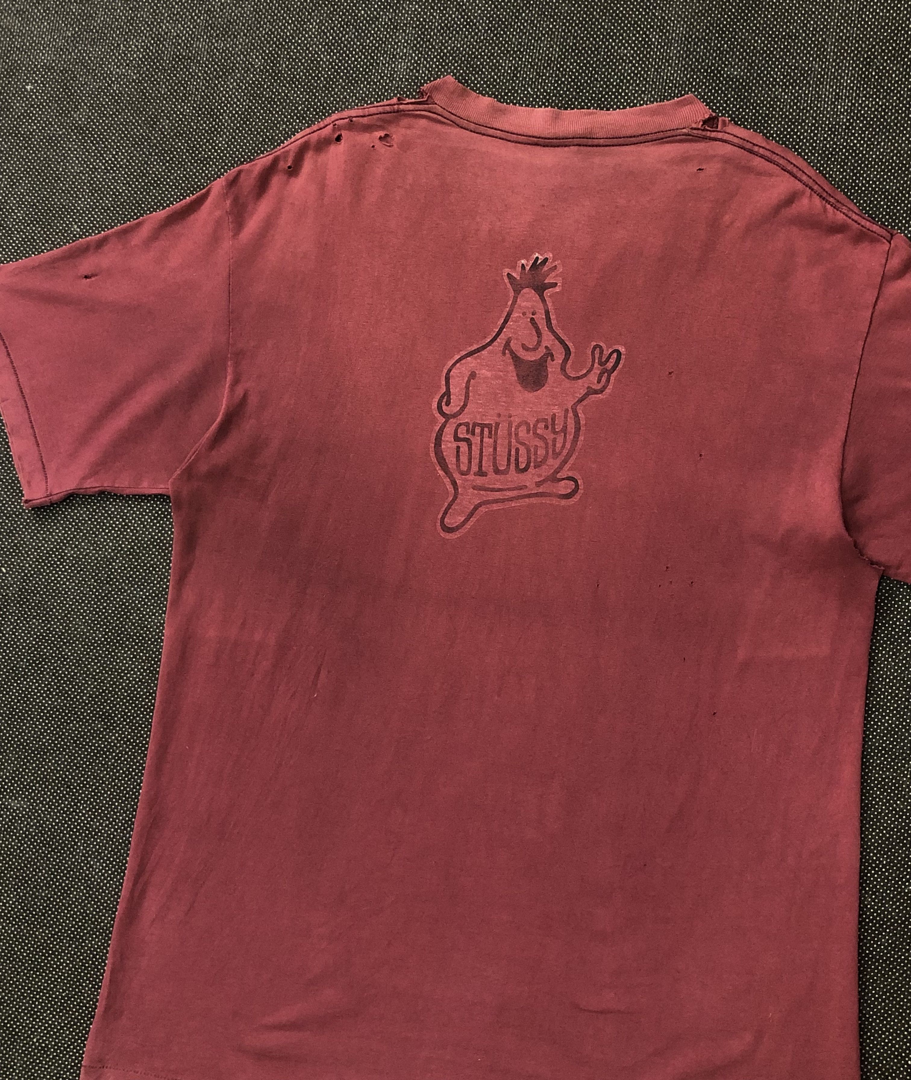 Stussy RARE🔥VINTAGE 80’S STUSSY MR BLOB THRASHED DISTRESSED T Size US XL / EU 56 / 4 - 17 Thumbnail