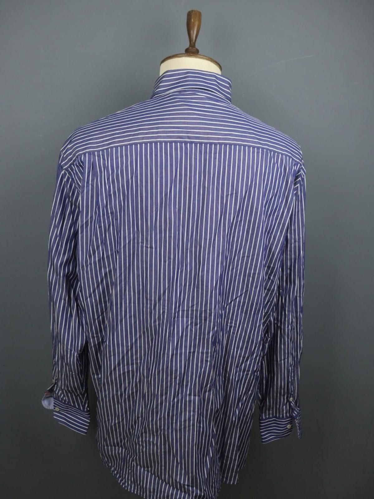 Paul & Shark Paul & Shark Blue White Striped Button-Down Shirt Size 46 Size US M / EU 48-50 / 2 - 2 Thumbnail