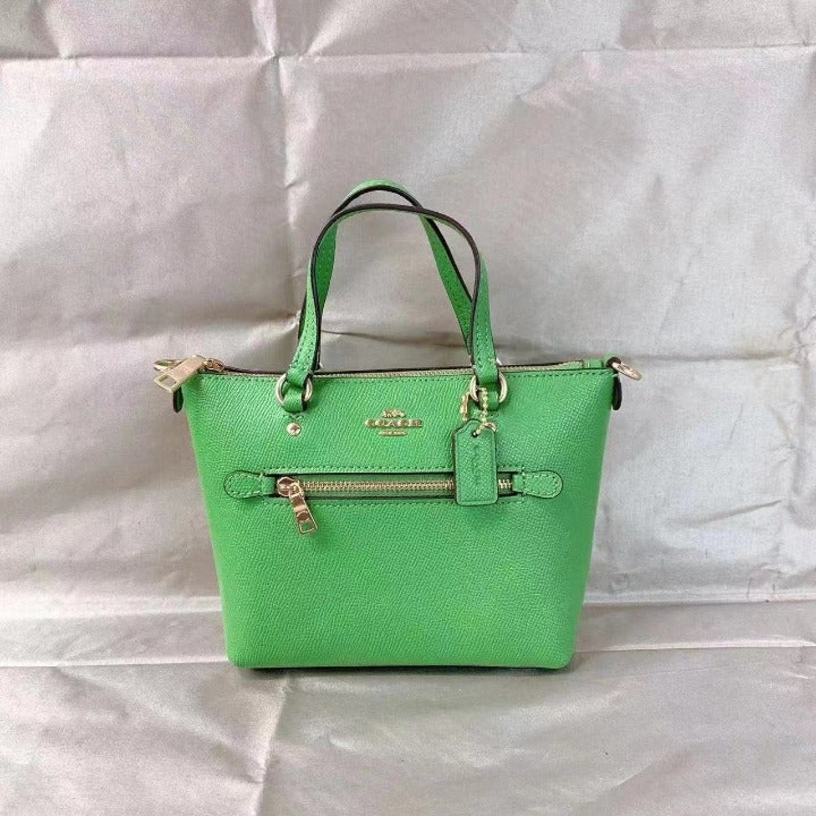 image of Coach Ca844 Mini Gallery Crossbody In Im/neon Green, Women's