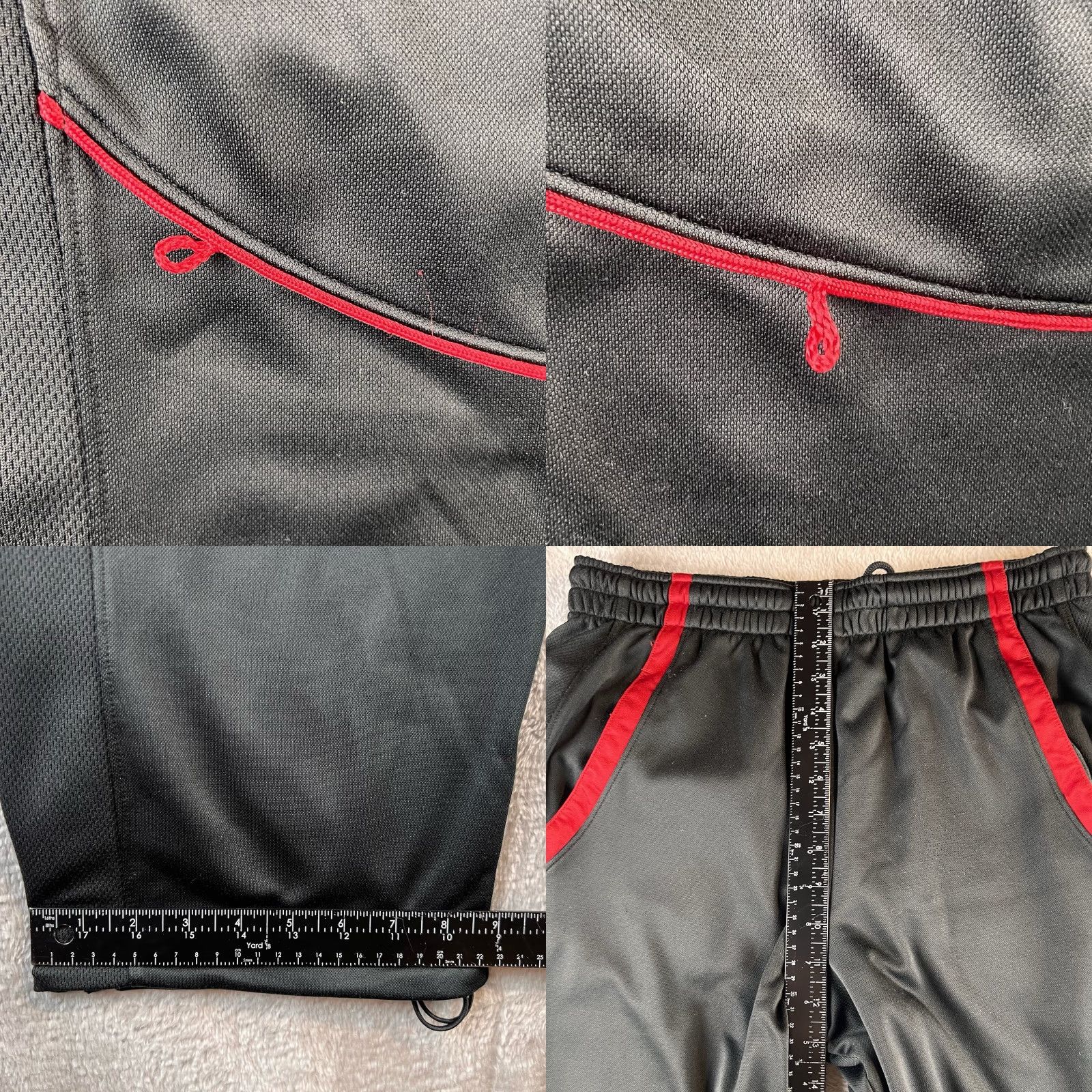 Jordan Brand VTG Jordan Track Pants Mens L Black Tapered Jogger Zip Pockets 90s Basketball Air Jordan Fanswear Size US 33 - 8 Thumbnail