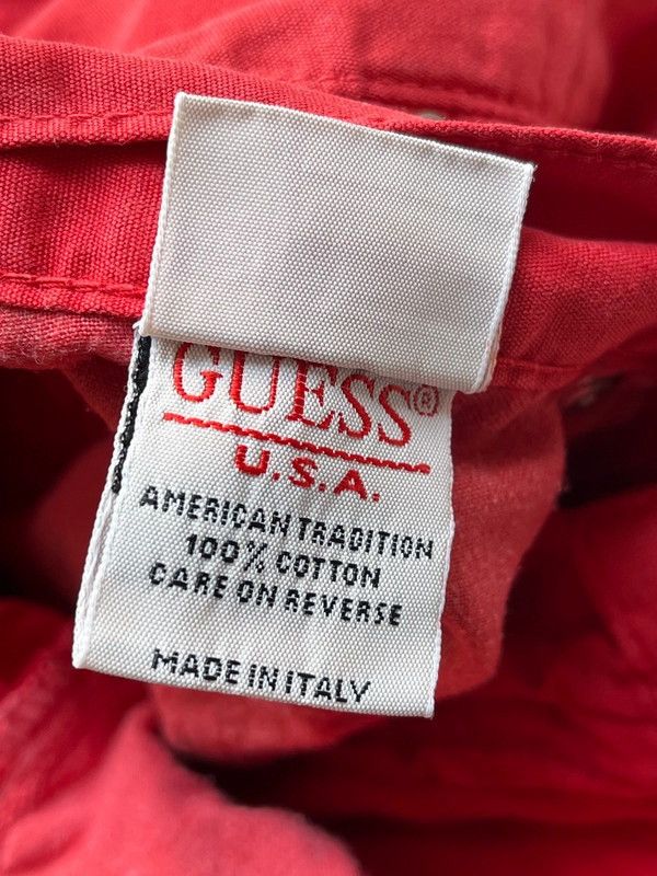 Guess Guess Jeans Made in Italy Red Vintage 90s Rare Slim Fit Size 27" / US 4 / IT 40 - 10 Thumbnail