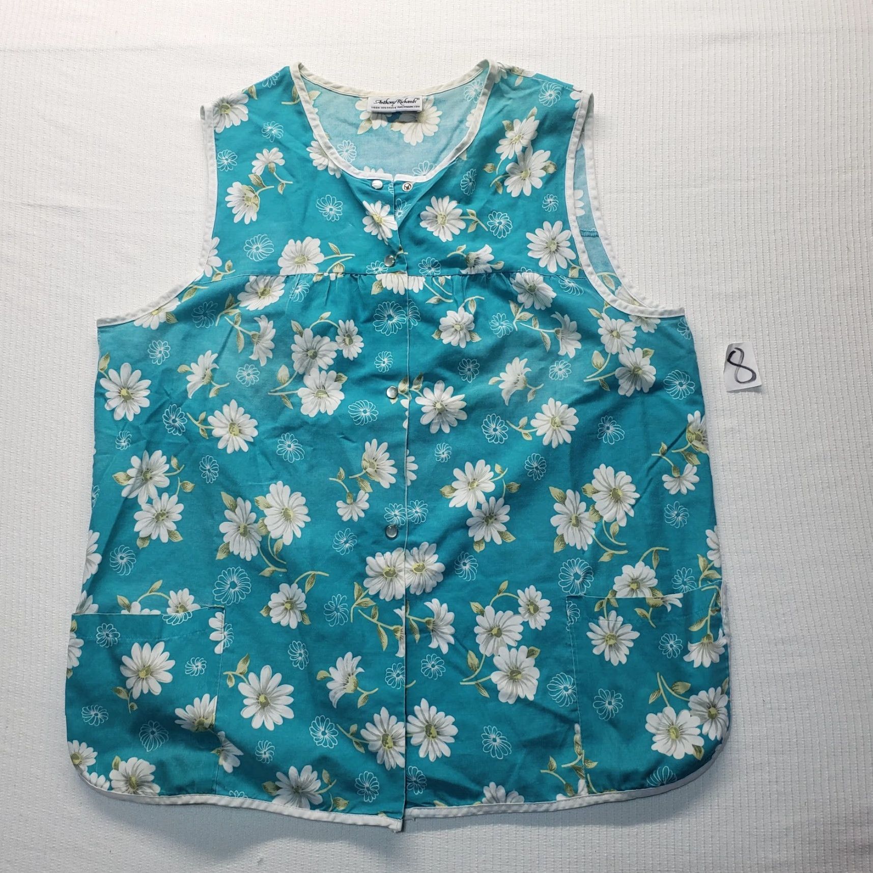 Vintage Anthony Richardson Floral Top Shirt Scrub Top Women's XL Snap Button Blouse Size XL / US 12-14 / IT 48-50 - 2 Thumbnail