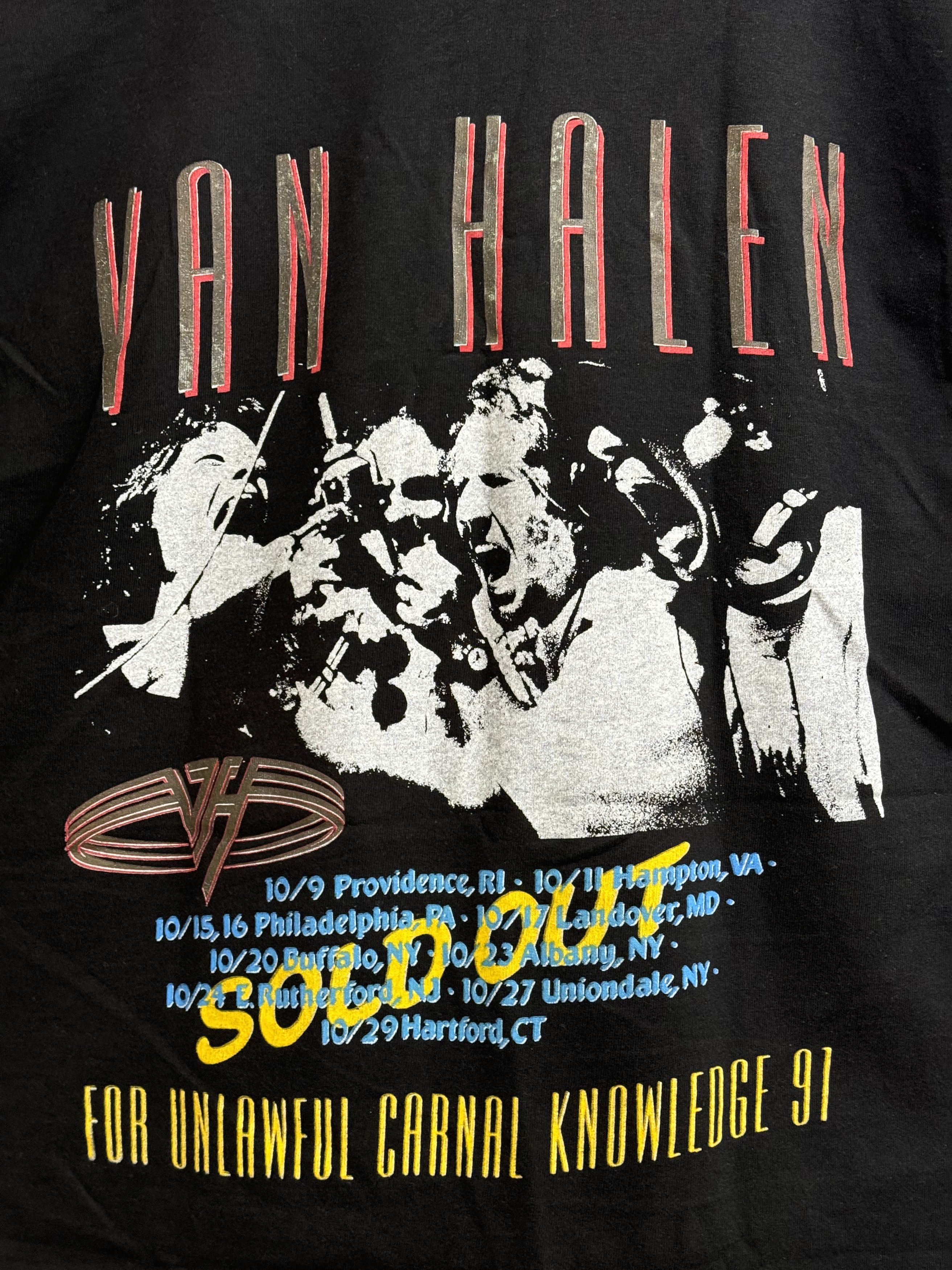 Vintage Vintage 1991 Van Halen Tee Distressed Size US XL / EU 56 / 4 - 9 Thumbnail