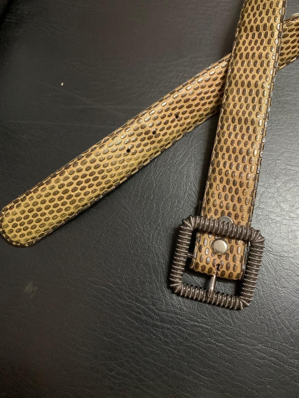 If Six Was Nine × Japanese Brand × Le Grande Bleu (L.G.B.) Brown snakeskin belt Size ONE SIZE - 2 Thumbnail