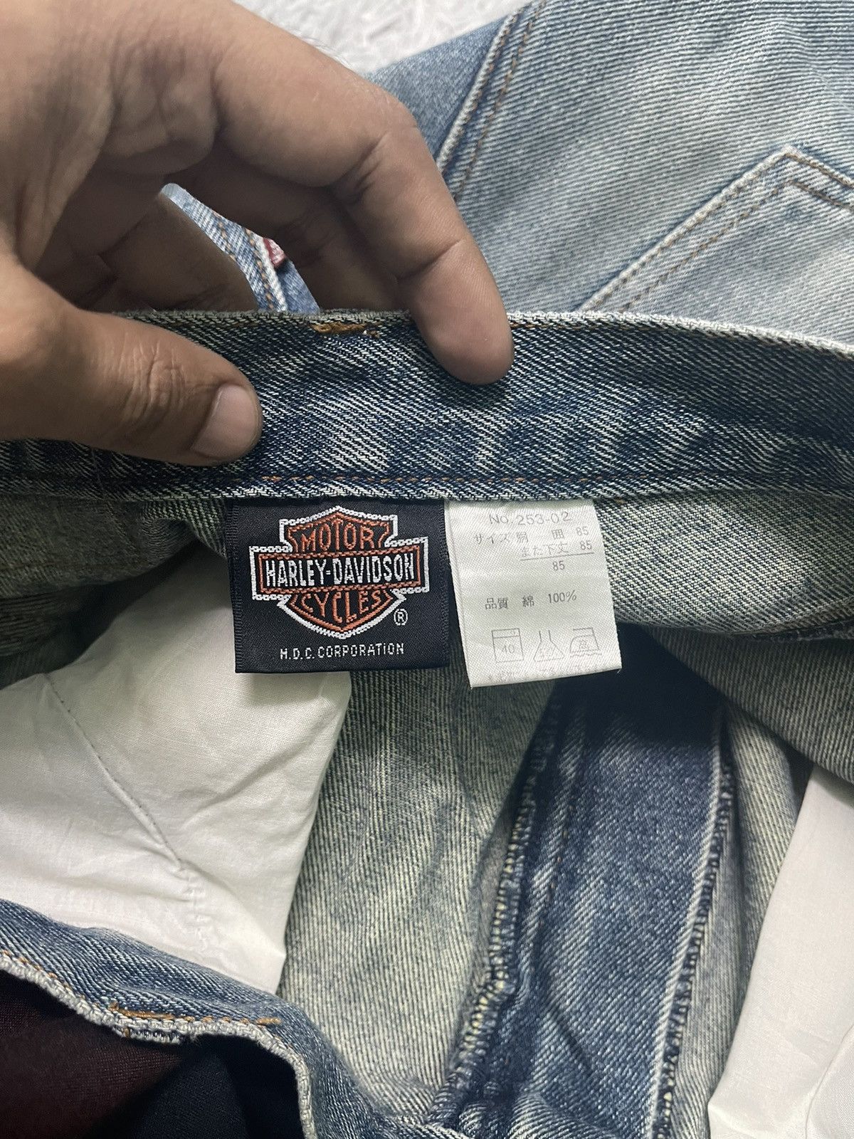Harley Davidson 90s HARLEY DAVIDSON DENIM JEANS RARE DESIGN Size US 32 / EU 48 - 12 Thumbnail