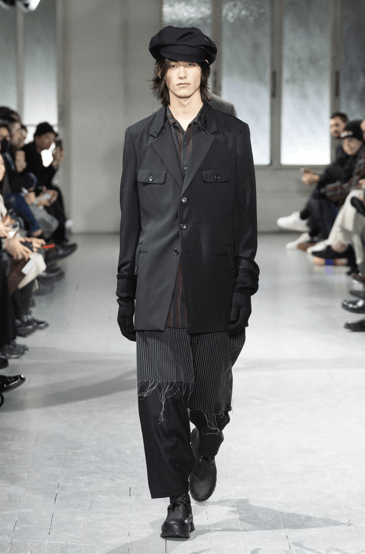 Yohji Yamamoto Yohji Yamamoto Pour Homme - W/Gabardine CASQUET Hat Size ONE SIZE - 7 Thumbnail