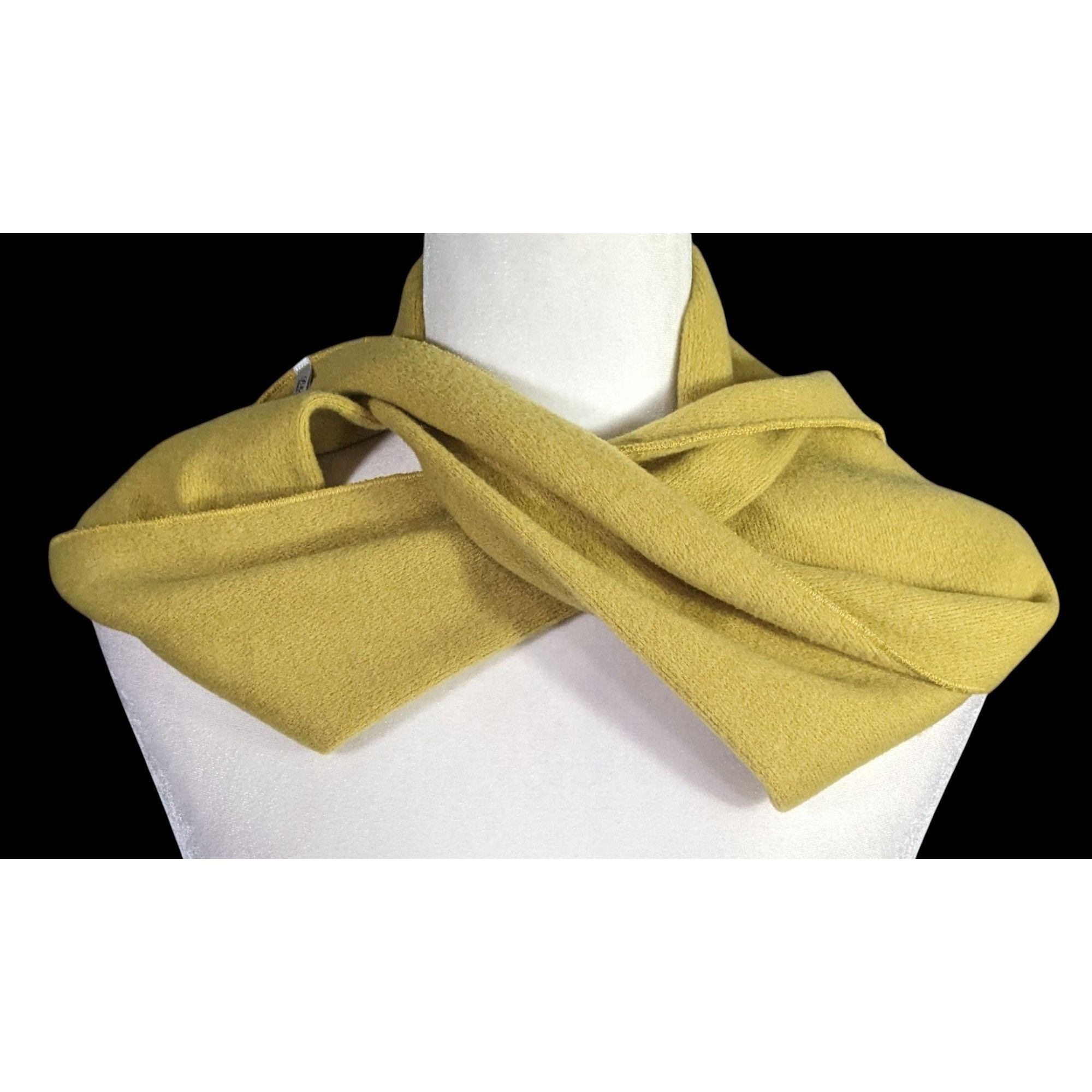 Other Medieval Style Yellow Fleece Scarf With Pom-Poms - 66 Inches Size ONE SIZE - 2 Thumbnail