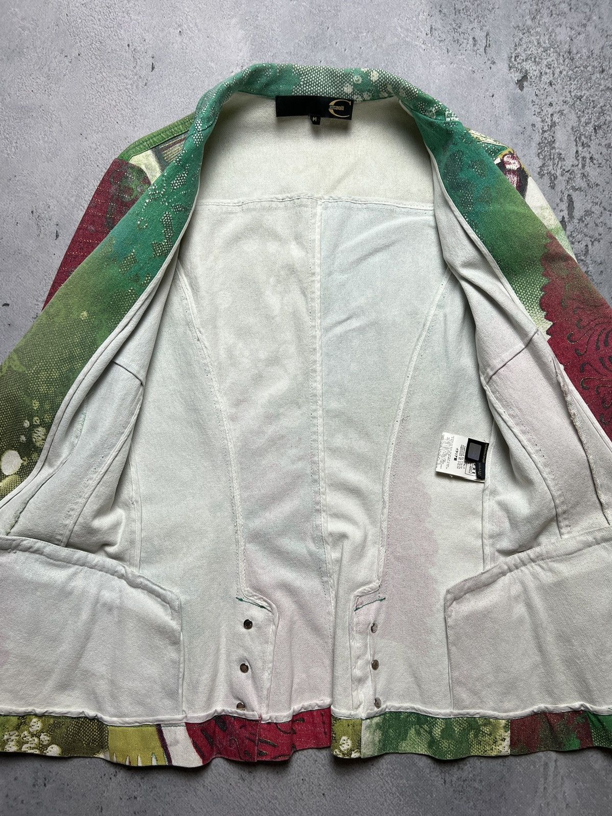 Just Cavalli Rare Just Cavalli Floral Abstract Print Natural Lux Blazer Size M / US 6-8 / IT 42-44 - 2 Thumbnail