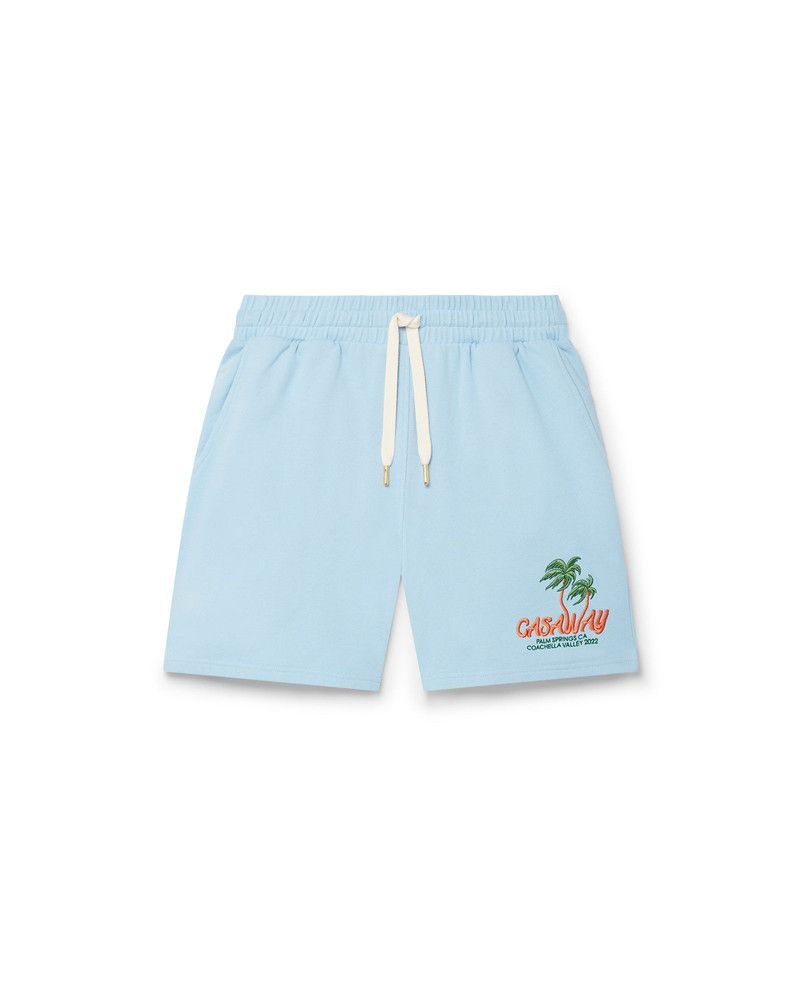 Casablanca o1mle0326 Embroidered Sweatshort Coachella in Blue Size US 30 / EU 46 - 1 Thumbnail
