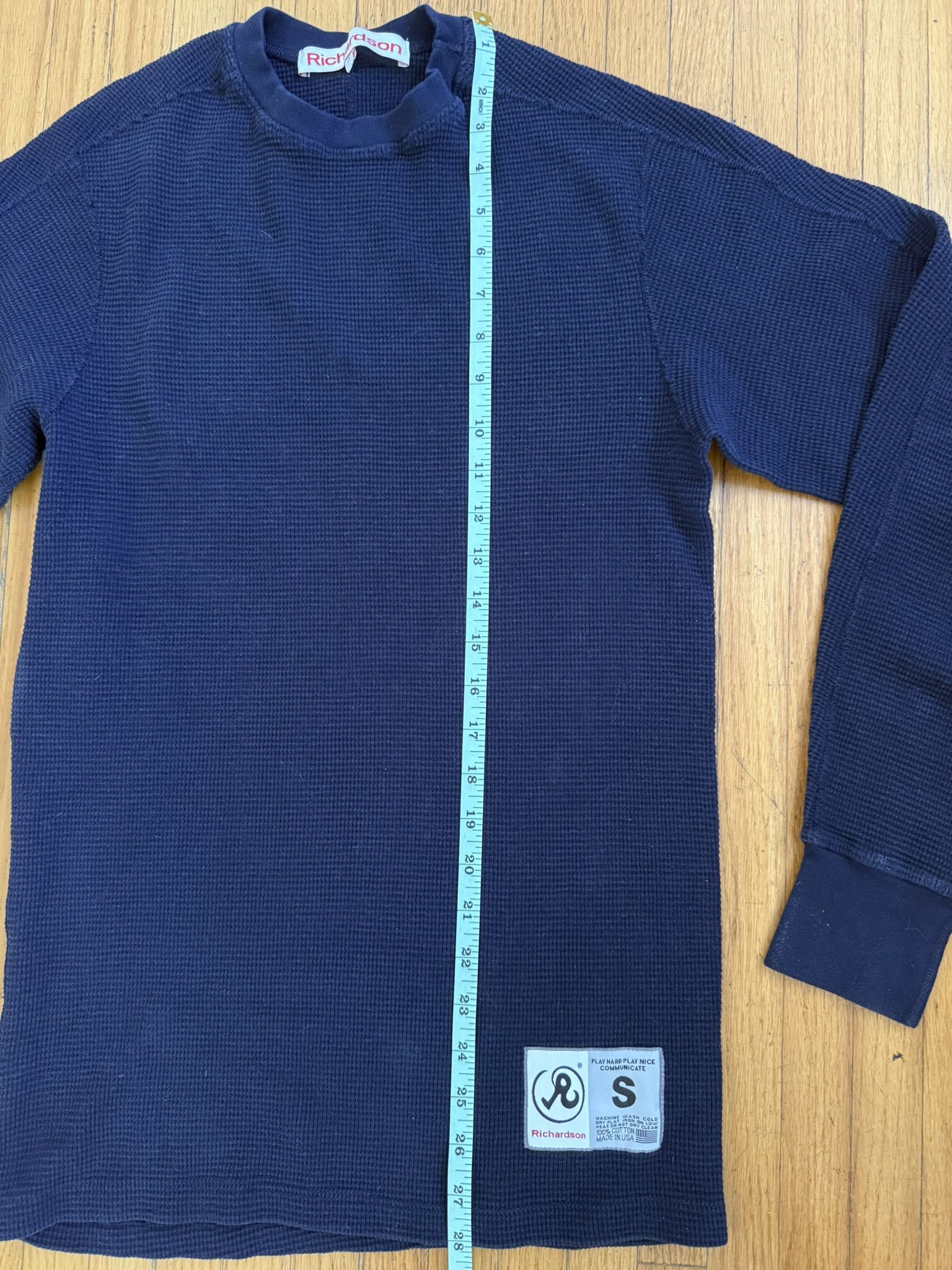Richardson Richardson Waffle Knit Thermal Long Sleeve – Navy- Size S Size US S / EU 44-46 / 1 - 6 Thumbnail