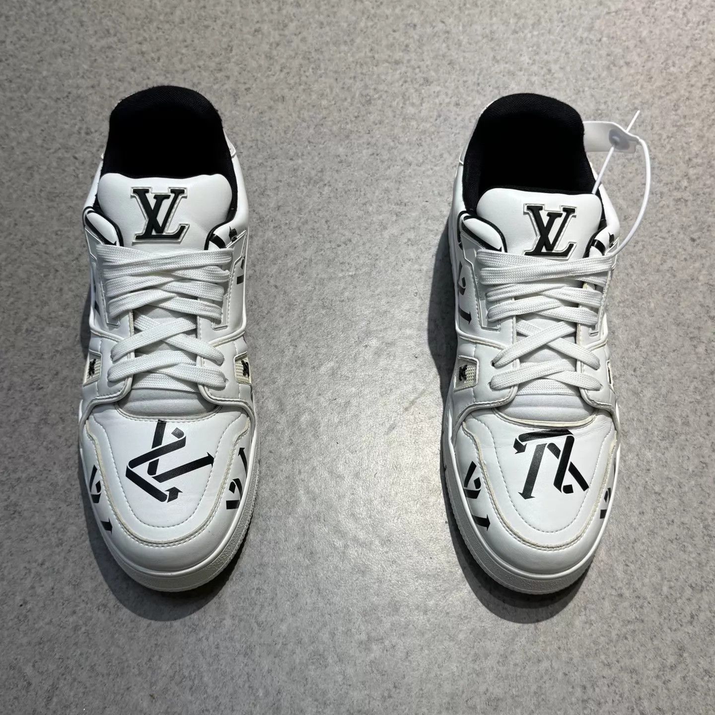 Louis Vuitton LV Trainer White Black All Over Print VGC Size US 10 / EU 43 - 5 Thumbnail