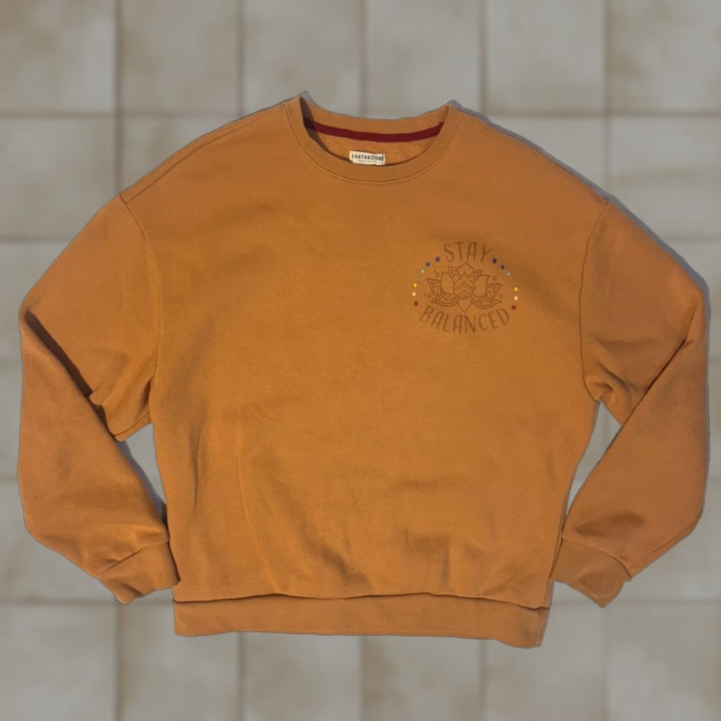 Vintage Earthbound Sweatshirt Small Hippie Boho Style Chakra Stay Balanced Size S / US 4 / IT 40 - 1 Thumbnail