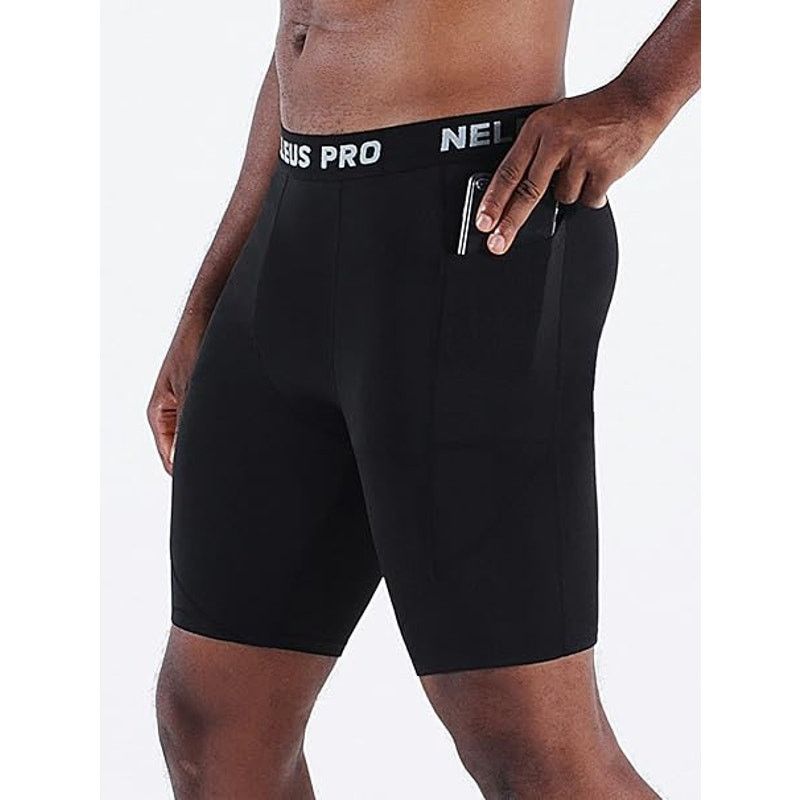 & Other Stories Men's Compression Shorts with Pockets Workout Running Tights Size US 33 - 2 Thumbnail