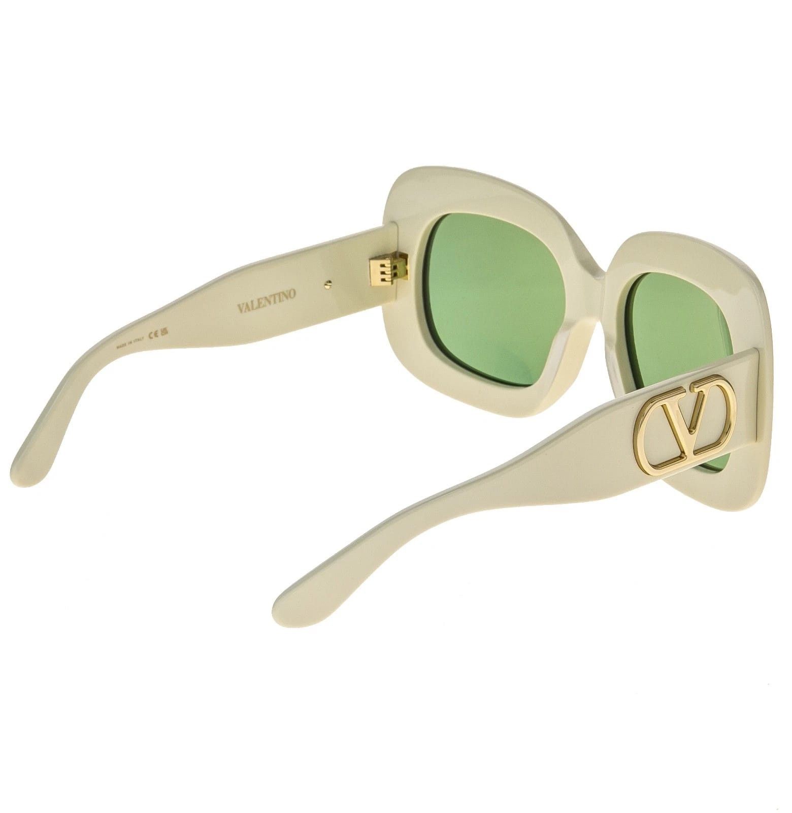 Valentino VALENTINO VLS180 Ivory Green Oversized VLS 180B Sunglasses Size ONE SIZE - 2 Thumbnail