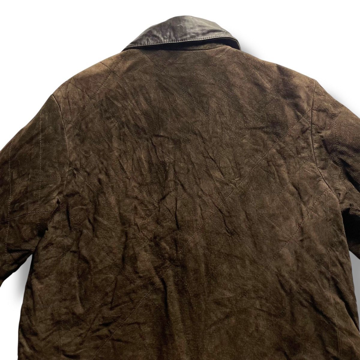 United Arrows 🇯🇵 UNITED ARROWS BUTTON UP CORDUROY + LEATHER JACKET Size US M / EU 48-50 / 2 - 11 Thumbnail
