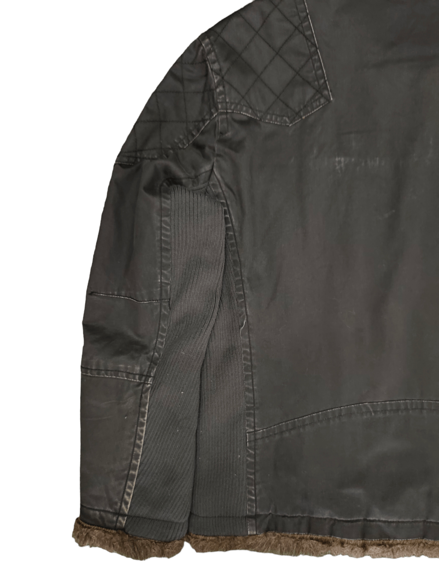 Chevignon Chevignon Waxed Faux Fur Zip Jacket Ifsixwanine lgb Style Size US L / EU 52-54 / 3 - 12 Thumbnail