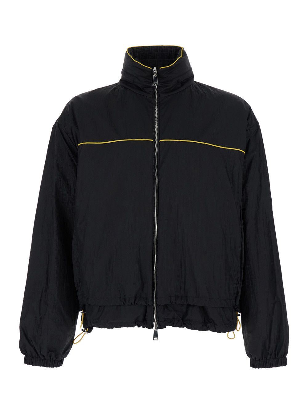 Fendi Black Reversible Jacket with FF Details in Tech Fabric for Men Size US XL / EU 56 / 4 - 1 Thumbnail