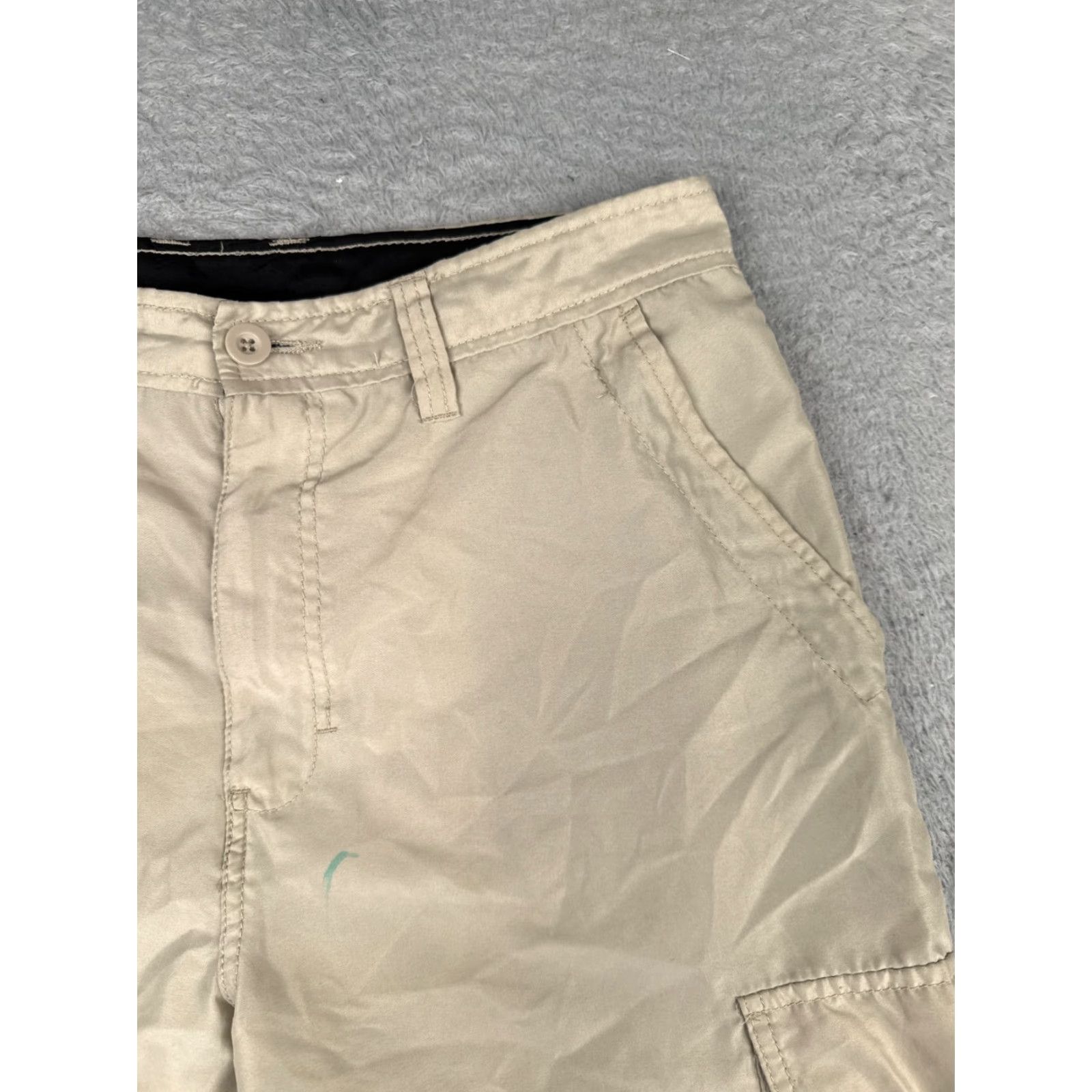 Burnside Burnside Men Cargo Shorts 32 Beige Polyester Blend Casual Beach 32x11 Vintage No Size US 32 / EU 48 - 5 Thumbnail
