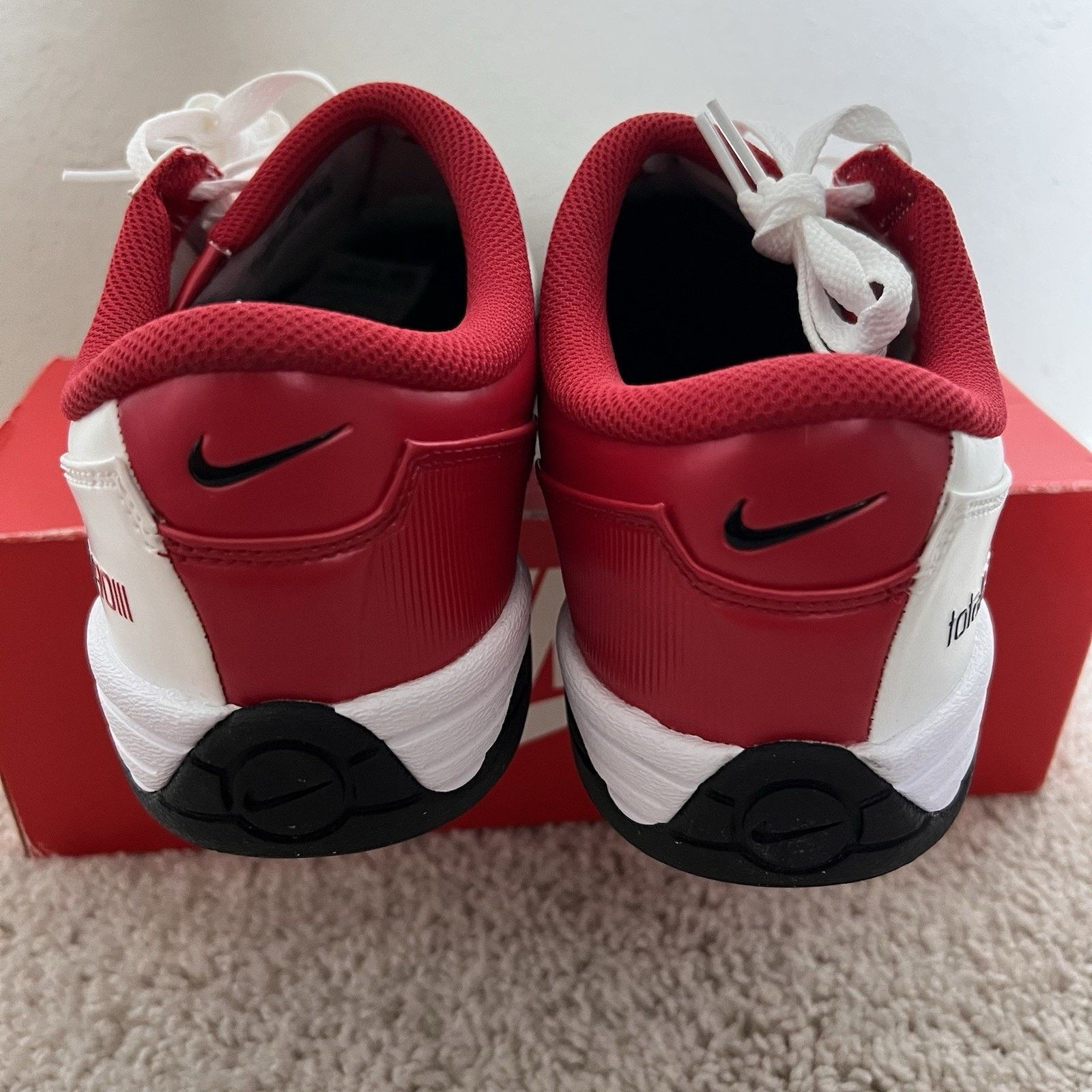 Nike Nike Total 90 White Black Gym Red HQ2851-100 Size 11.5 New Size US 11.5 / EU 44-45 - 5 Thumbnail