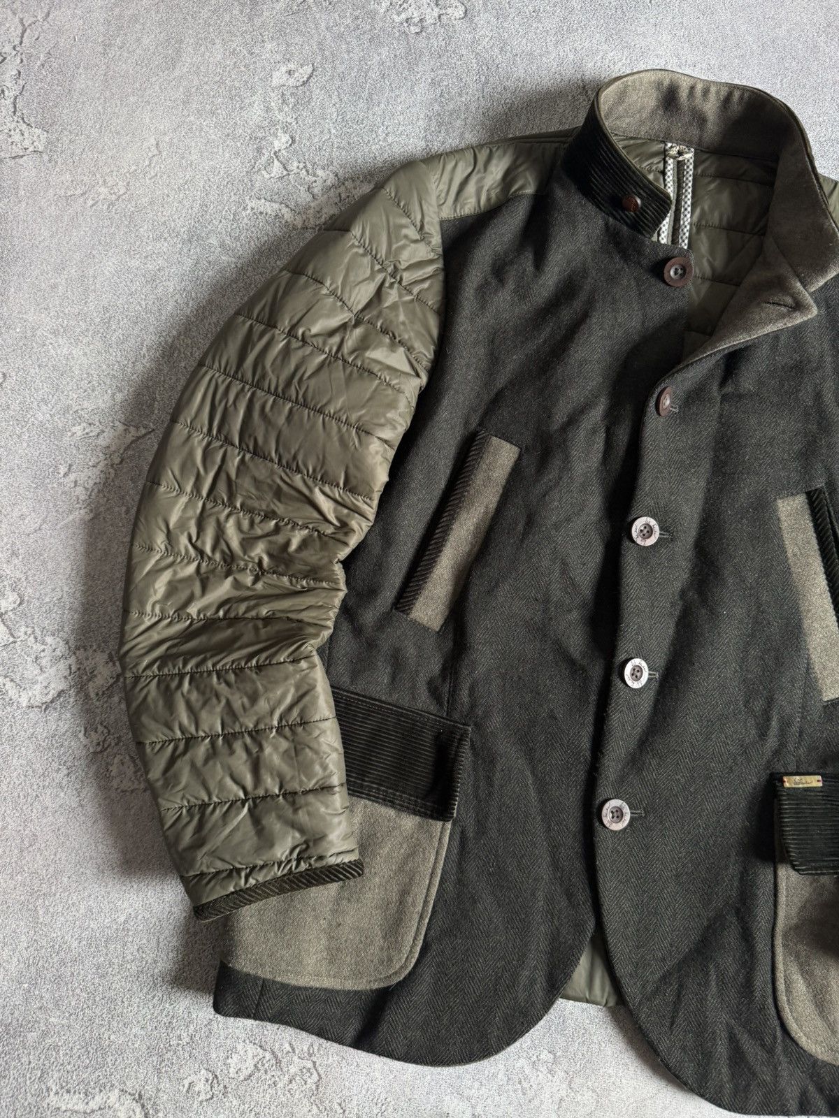 Designer Luis Trenker 52 Stuart Wattiert blazer jacket hybrid quilted Size US L / EU 52-54 / 3 - 3 Thumbnail