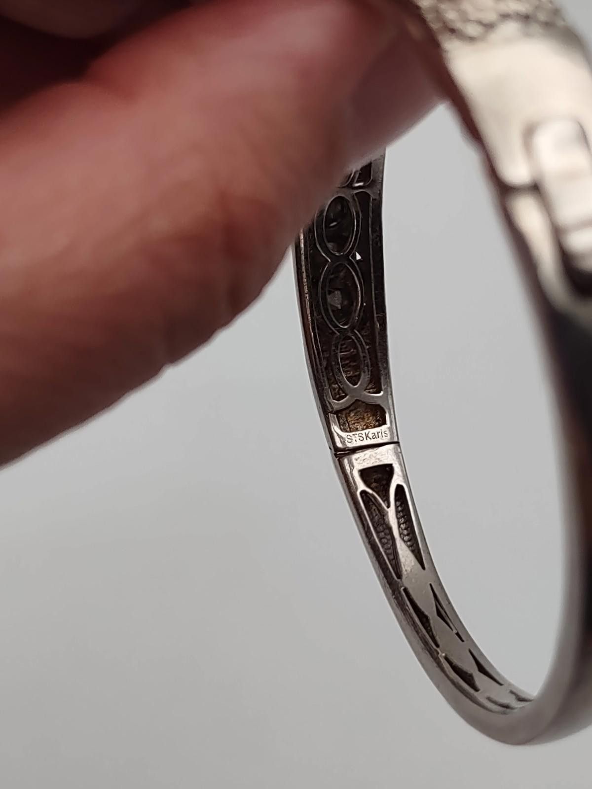 Other STS Karis Platinum Plated Stainless Steel Crystal Bangle Size ONE SIZE - 4 Thumbnail