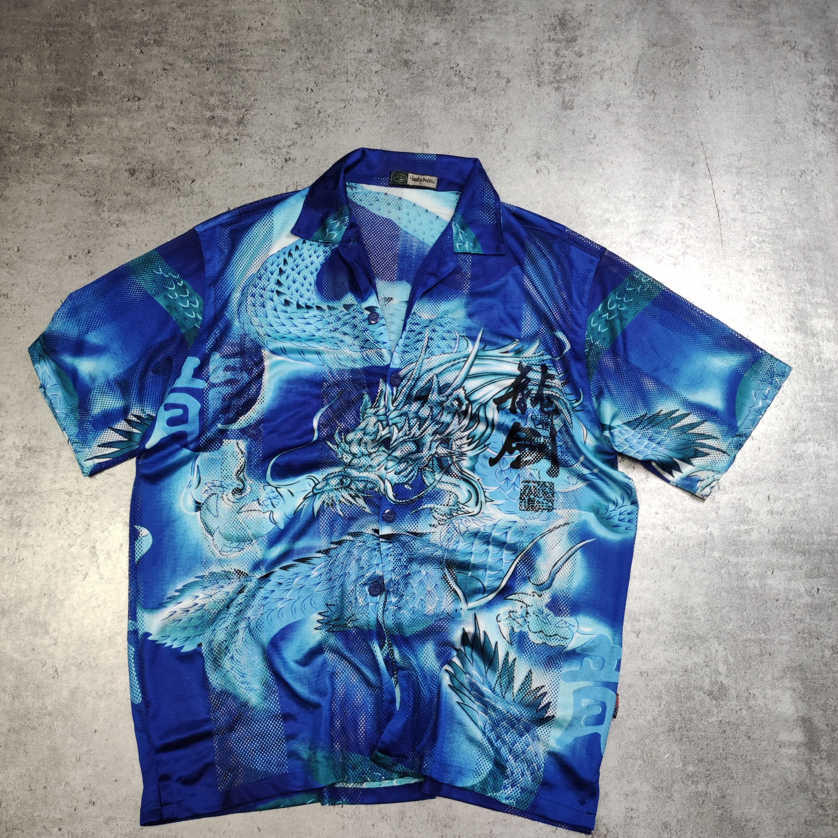 Japanese Brand RARE Full Over Print Japanese Brand Dragon Shirt Size US L / EU 52-54 / 3 - 2 Thumbnail