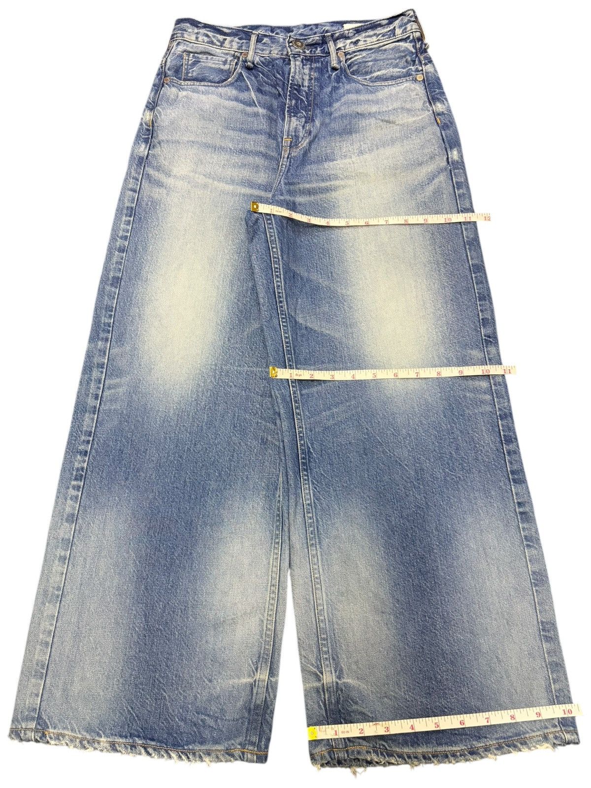Fubu Vintage Japanese Brand Faded Wash Distress Baggy Jeans Size 27" / US 4 / IT 40 - 7 Thumbnail
